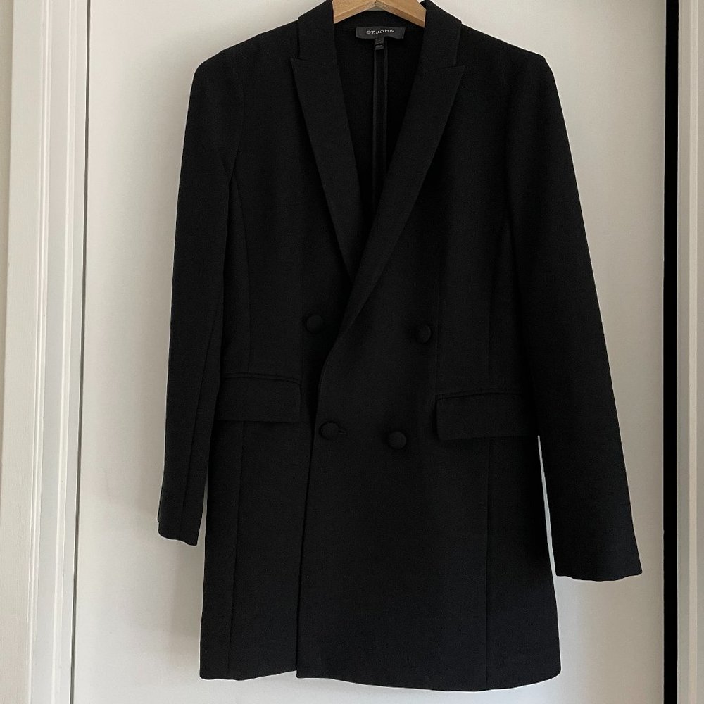 St. John Long Blazer Jacket Like New 2